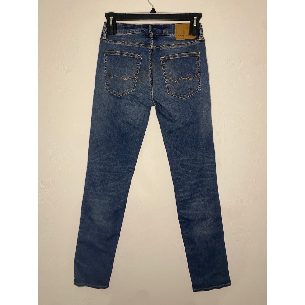 American Eagle Slim Straight Flex Jeans Mens 29x34 Medium Wash Denim Blue - Picture 7 of 14